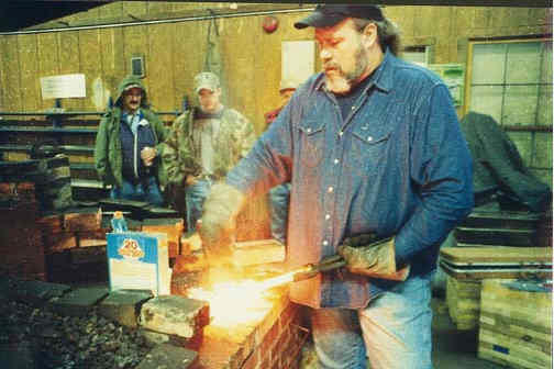 Picture of Knifemaker forging steel